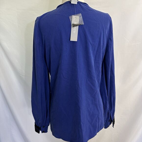 NEW Chico's Womens Embellished Tunic Colorblock Tunic Top 0 (4-6) SMALL Beaded - Picture 5 of 9